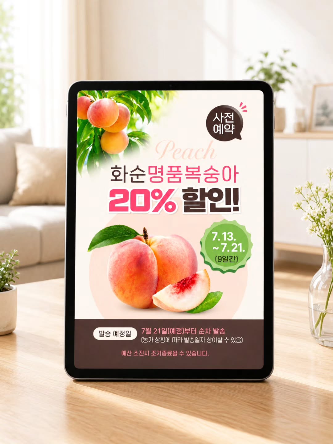 화순팜 명품복숭아 사전예약